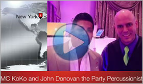 MC KoKo gives John Donovan The Party Percussionist a video testimonial